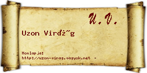 Uzon Virág névjegykártya